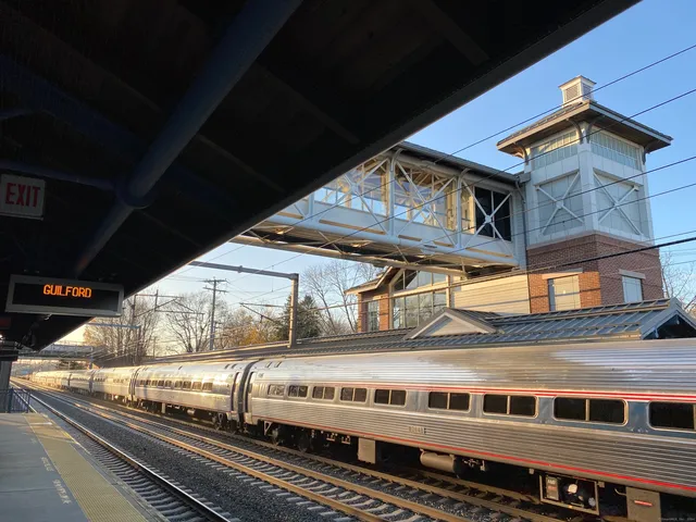 a large building with a large window