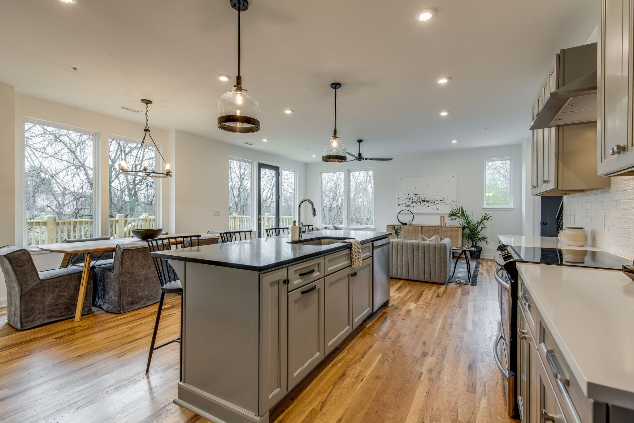 1005 B Mitchell Road Nashville, TN 37206 - Photo 6 of 25 a kitchen with lots of counter space a sink appliances and a large window