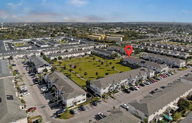 an aerial view of a city