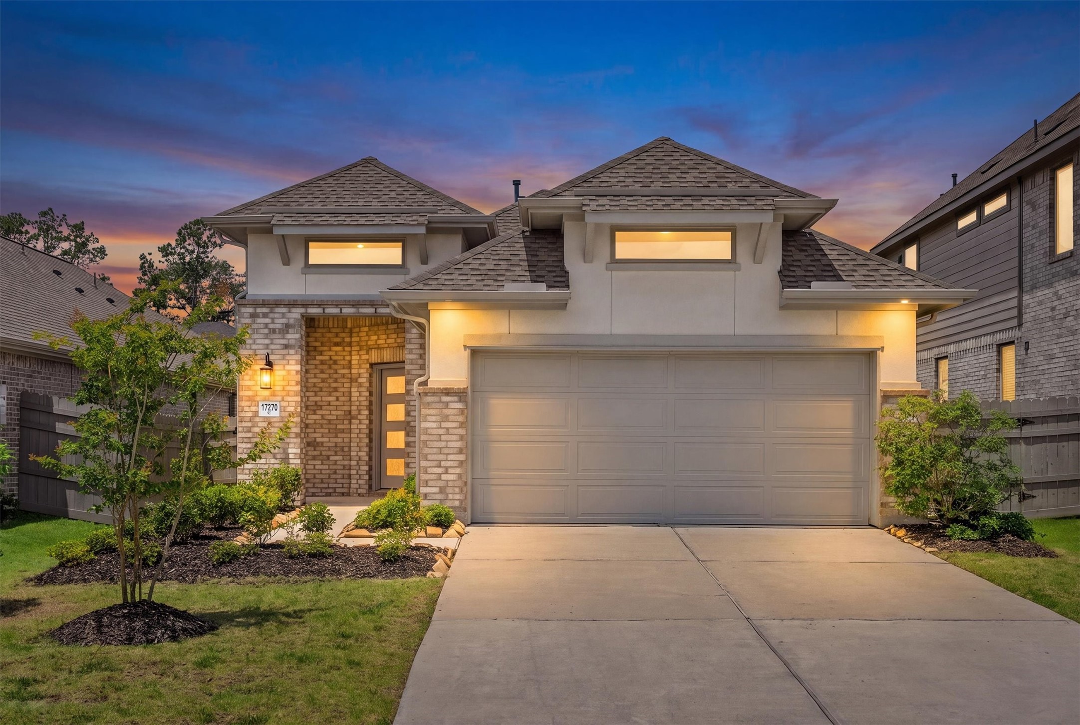 17270 Wild Watermelon Way Conroe, TX 77302 - Photo 28 of 28 Some homes just look better at twilight. 17270 Wild Watermelon Way is glowing and ready for its next owner. Nestled in Artavia, a master-planned community in Conroe with a community lake, resort-style pool, tennis courts, clubhouse dining, walking trails, and playgrounds, all with easy access to The Woodlands, Conroe, and the Grand Parkway 99 Toll Road. Come see it for yourself before someone else does.