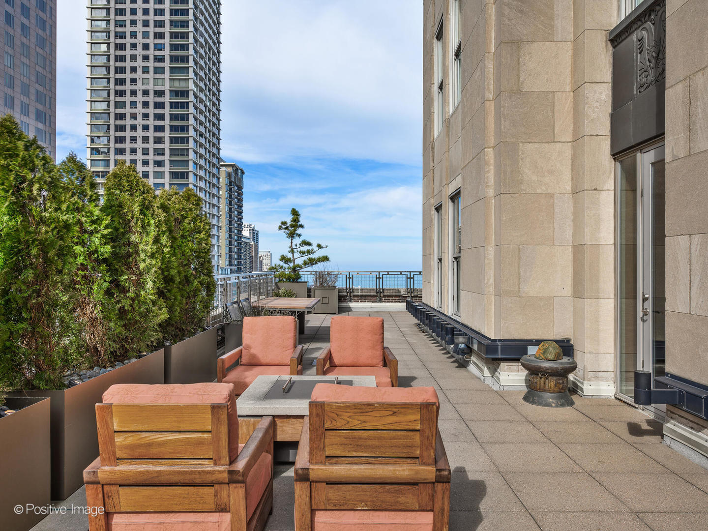 159 East Walton Place, Unit 18A Chicago, IL 60611 - Photo 4 of 54 a balcony with furniture and a potted plant