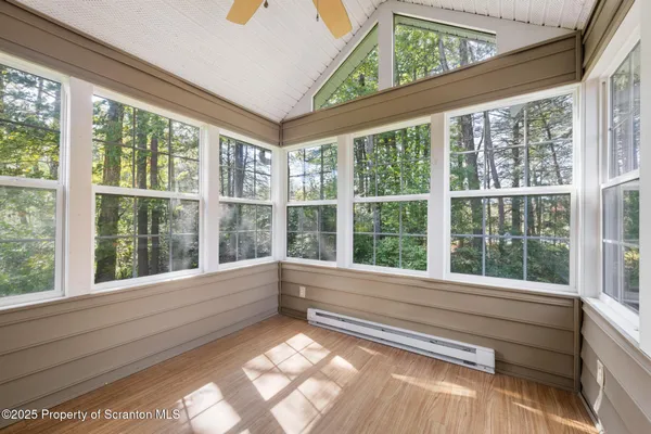 a view of lot of windows in a balcony
