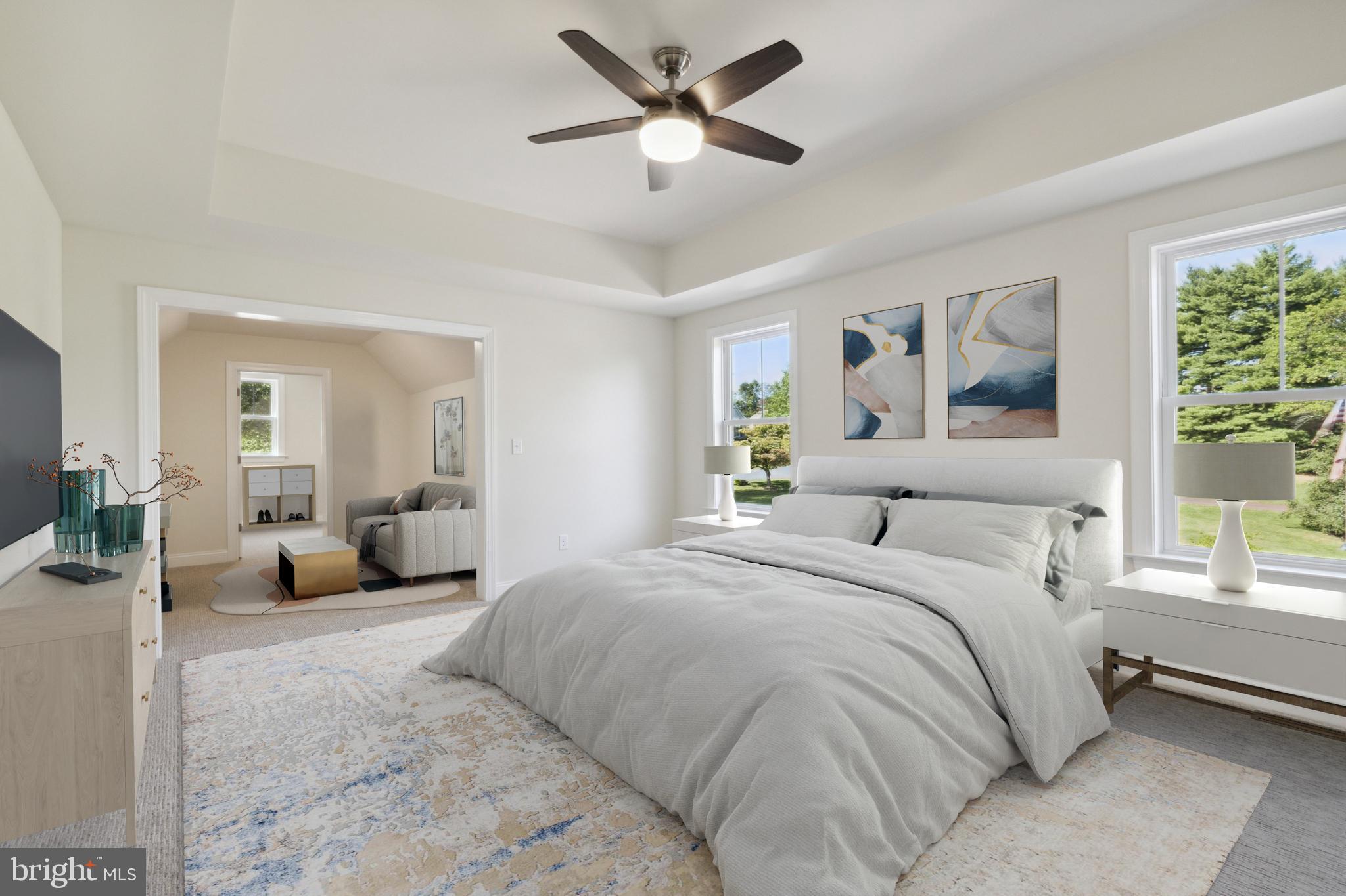 825 Morris Road Lansdale, PA 19446 - Photo 21 of 21 a bedroom with a large bed and a chandelier