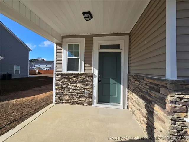 a view of front door of house