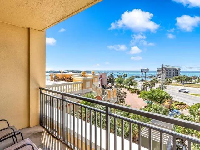 a view of city from a balcony