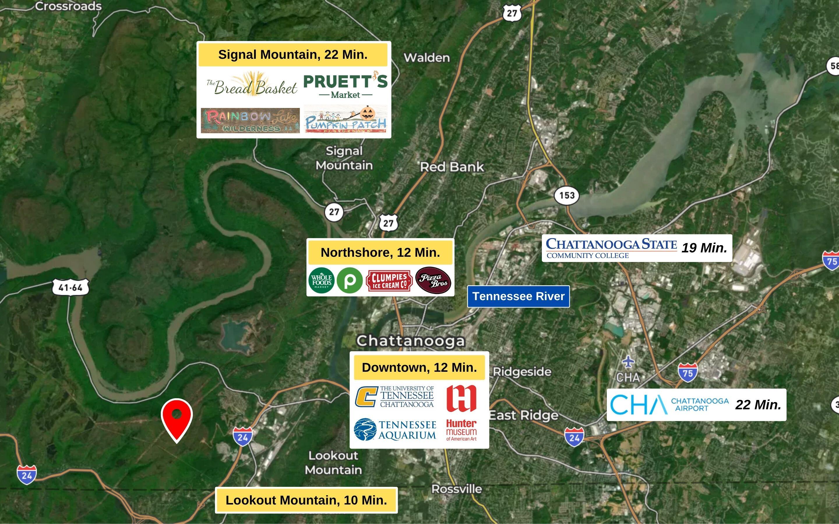 4120 Outpost Way Chattanooga, TN 37419 - Photo 27 of 29 Chattanooga Map