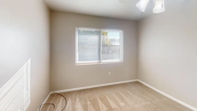 an empty room with a window