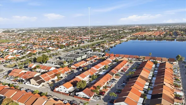 an aerial view of multiple house