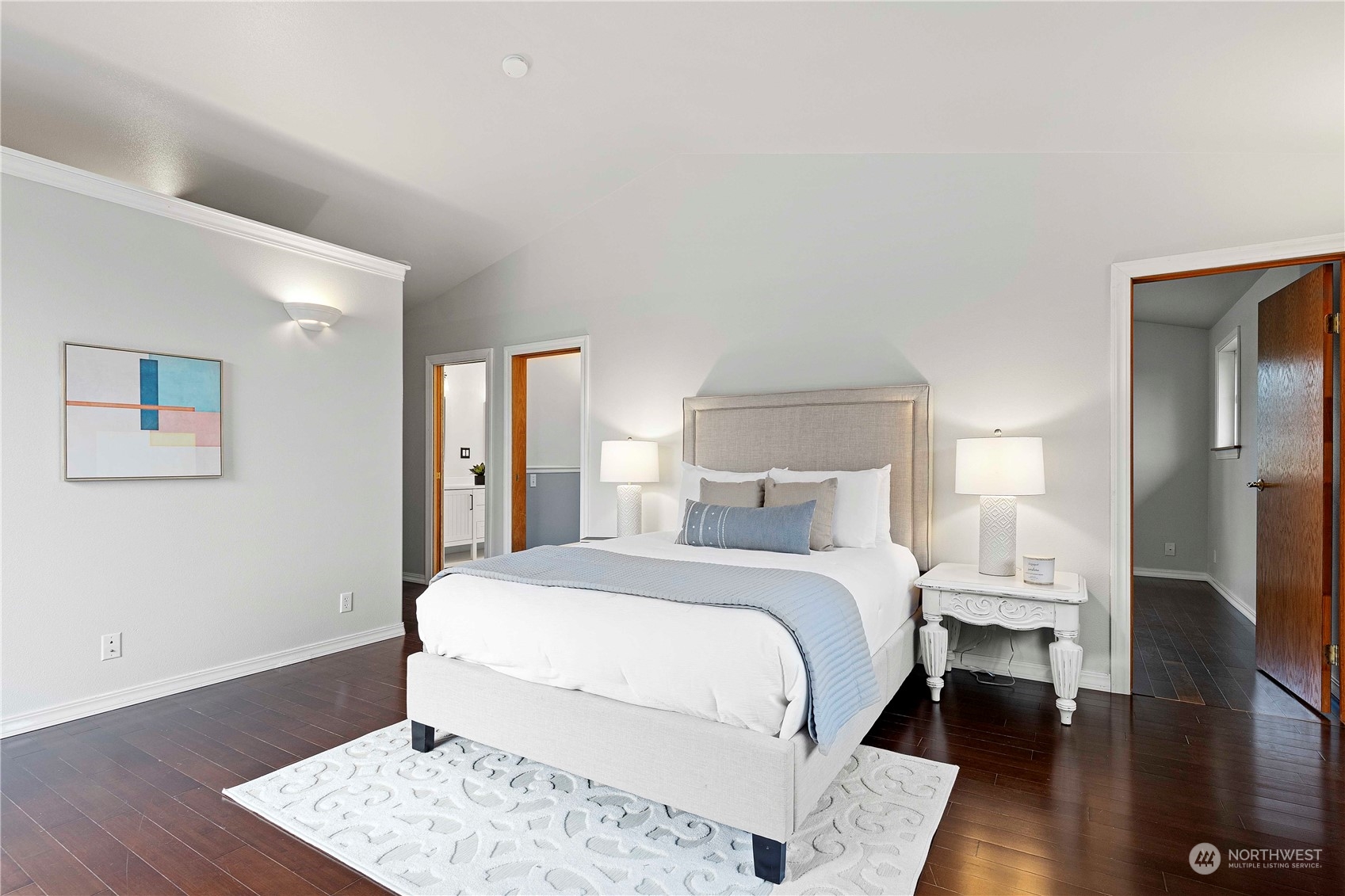 400 Park Place Everett, WA 98203 - Photo 26 of 40 a bedroom with a bed and wooden floor