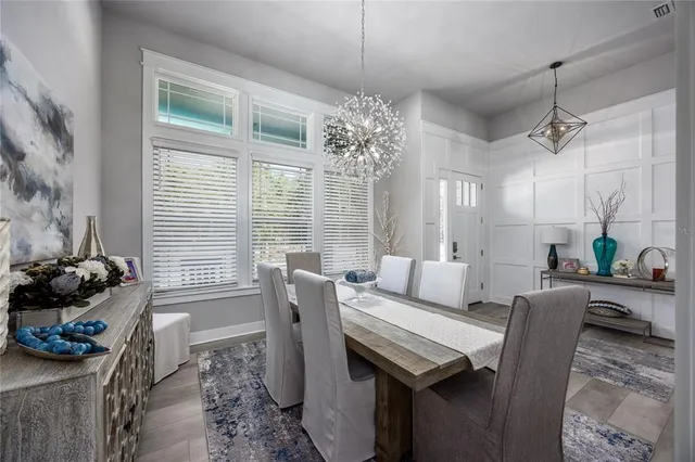 a close view of walk in closet and living room