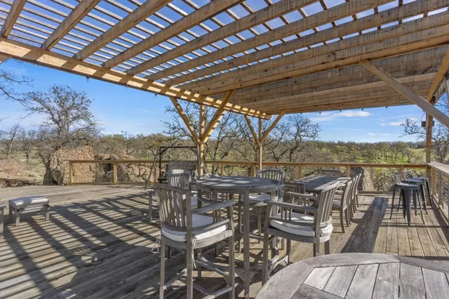 a view of a balcony with an ocean view
