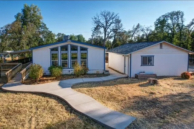 a view of a house with snow on the floor