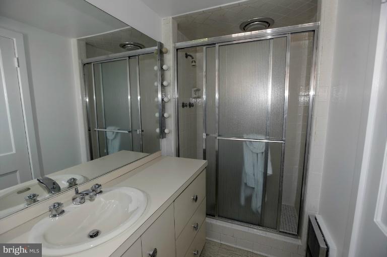 5039 Overlook Road Northwest Washington, DC 20016 - Photo 27 of 27 a bathroom with a shower and a sink