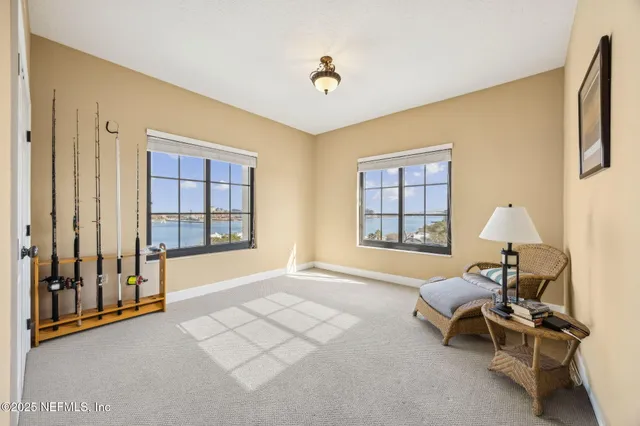 a view of balcony with a potted plant