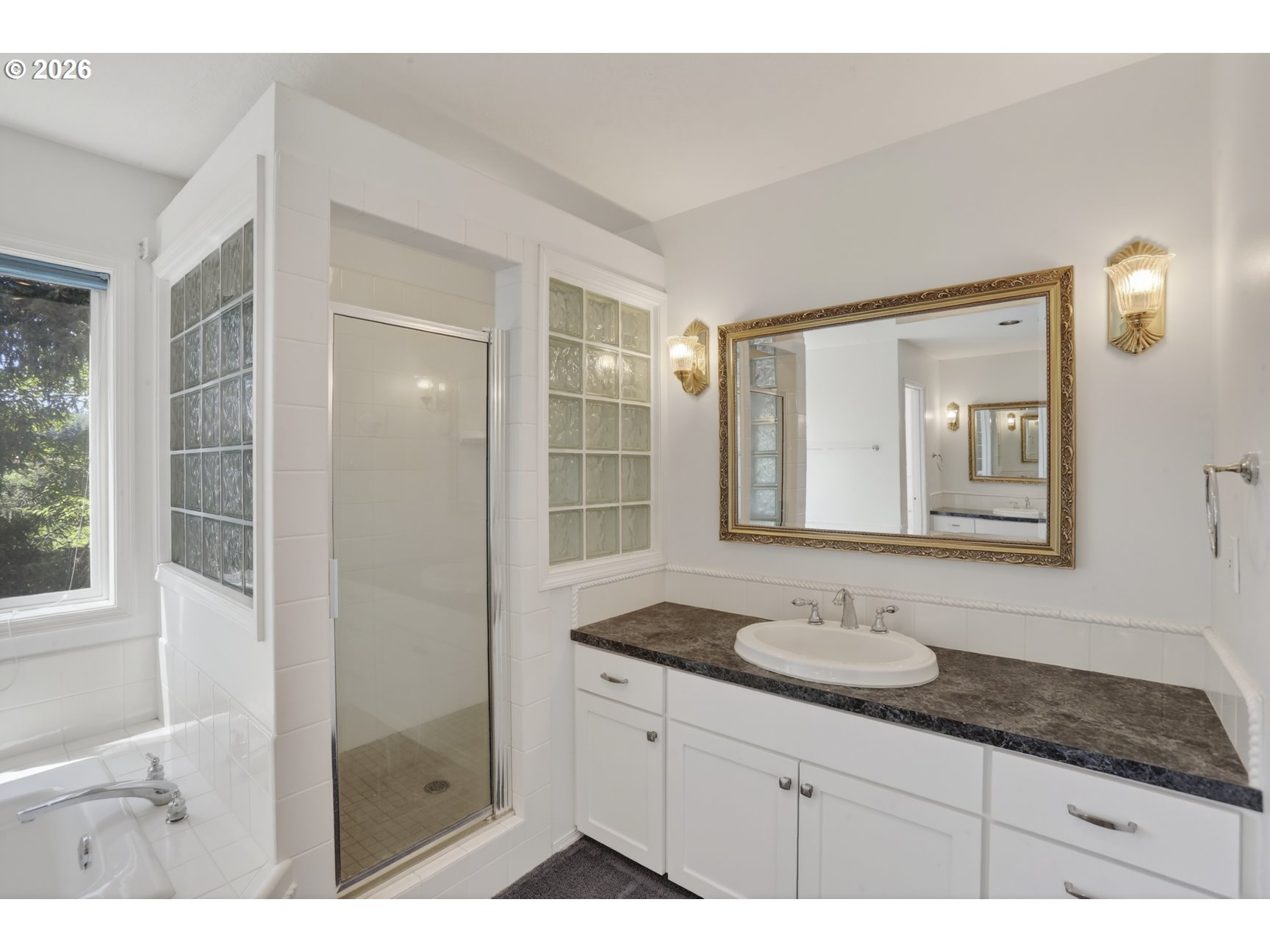 33498 Smith Road St. Helens, OR 97051 - Photo 17 of 34 a bathroom with a granite countertop sink mirror and double