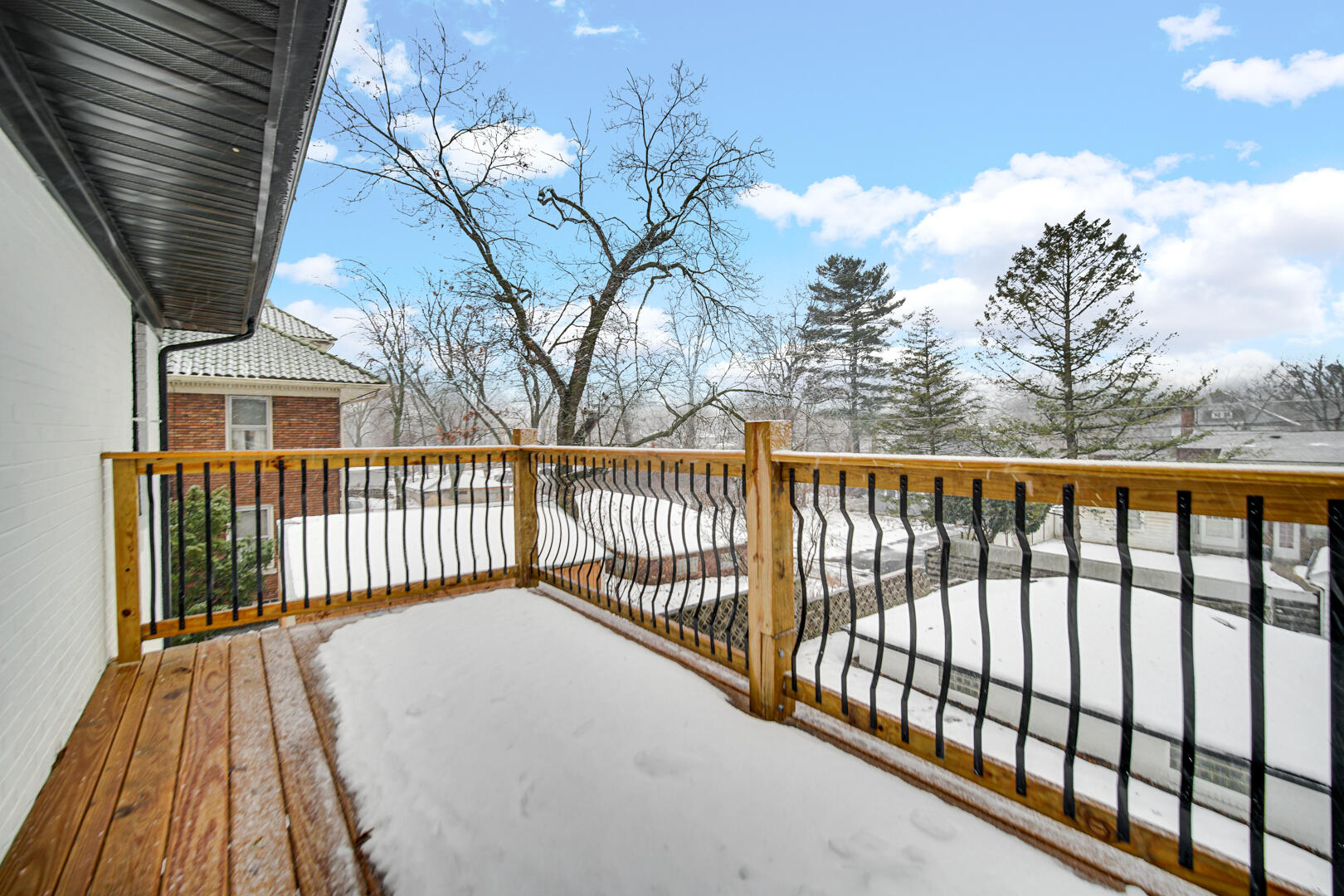 4354 Washington Street Gary, IN 46408 - Photo 31 of 32 a view of a balcony with wooden floor