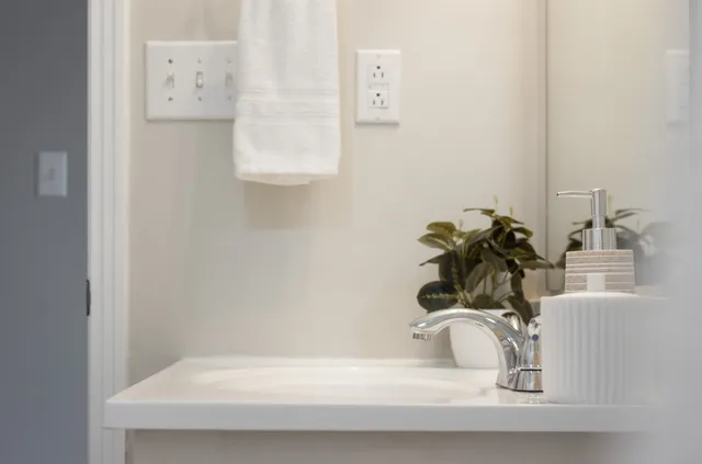a bathroom with a sink