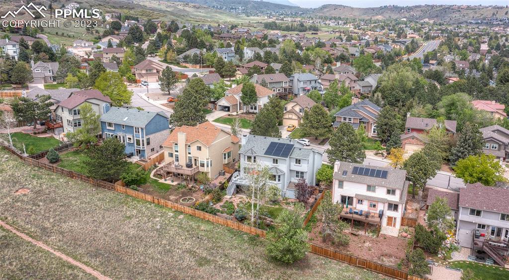 2145 Wickes Road Colorado Springs, CO 80919 - Photo 49 of 50 an aerial view of residential houses with outdoor space