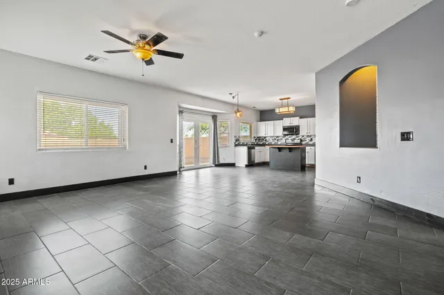 a view of kitchen and window
