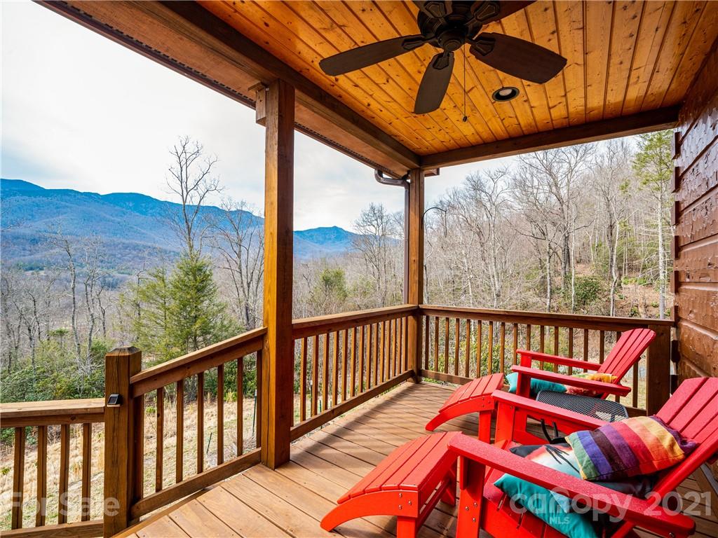 263 Mount Mitchell Drive Burnsville, NC 28714 - Photo 30 of 39 a view of a two chairs in the balcony