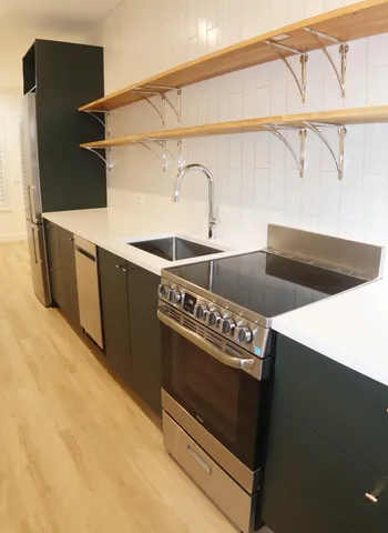 a close view of a stove top oven