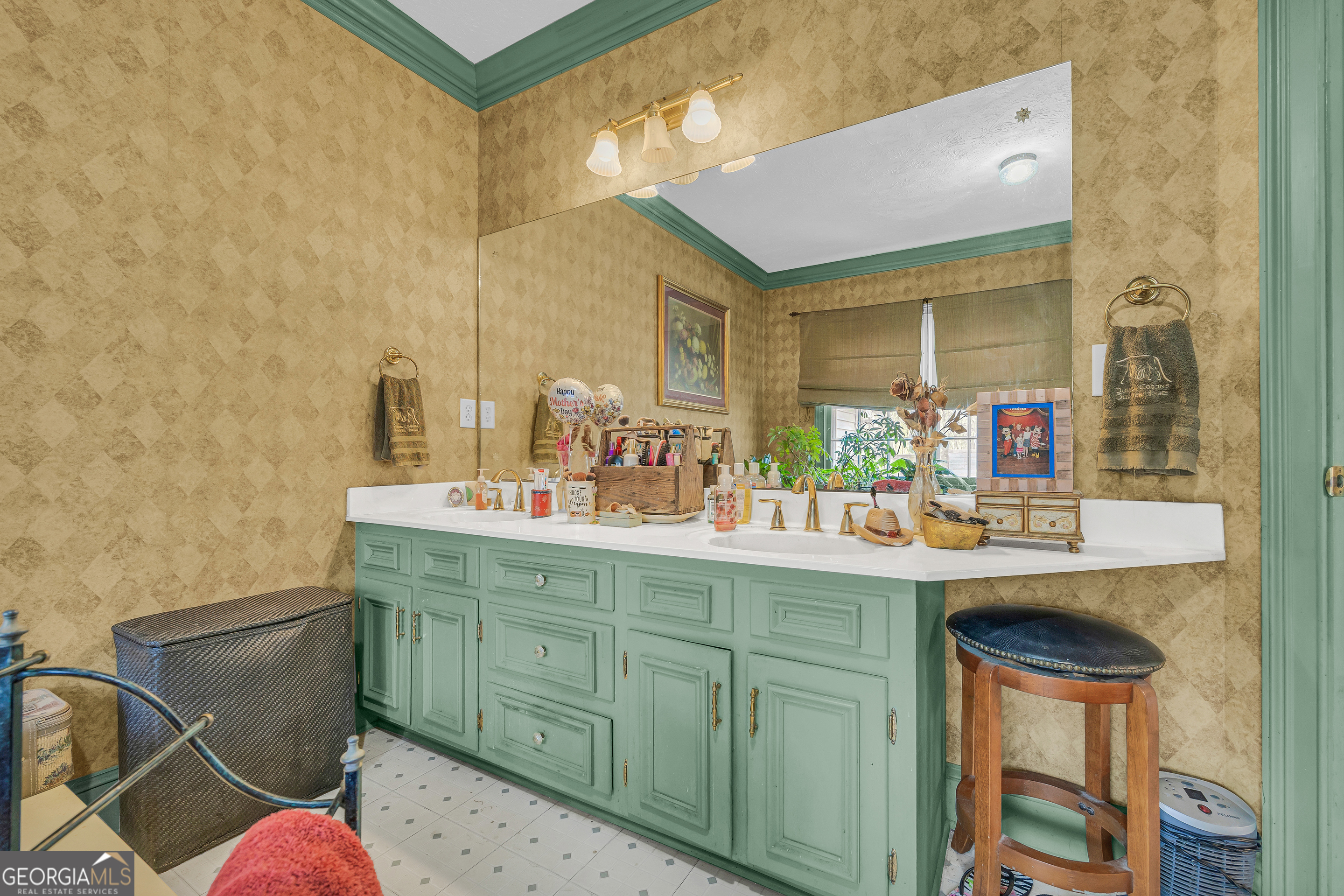 1640 Wire Bridge Road Watkinsville, GA 30677 - Photo 24 of 74 a bathroom with a sink and a mirror