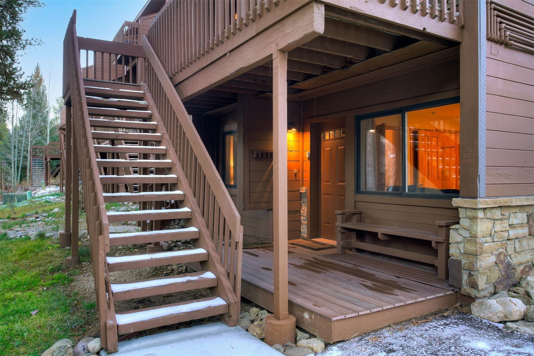 a view of outdoor space and deck