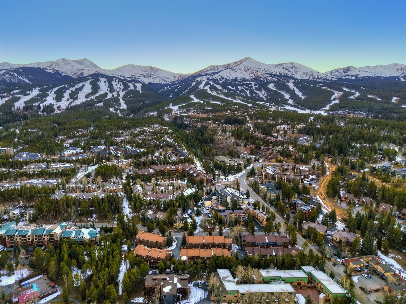 270 Primrose Path, Unit 33B Breckenridge, CO 80424 - Photo 17 of 21 an aerial view of residential houses and city view