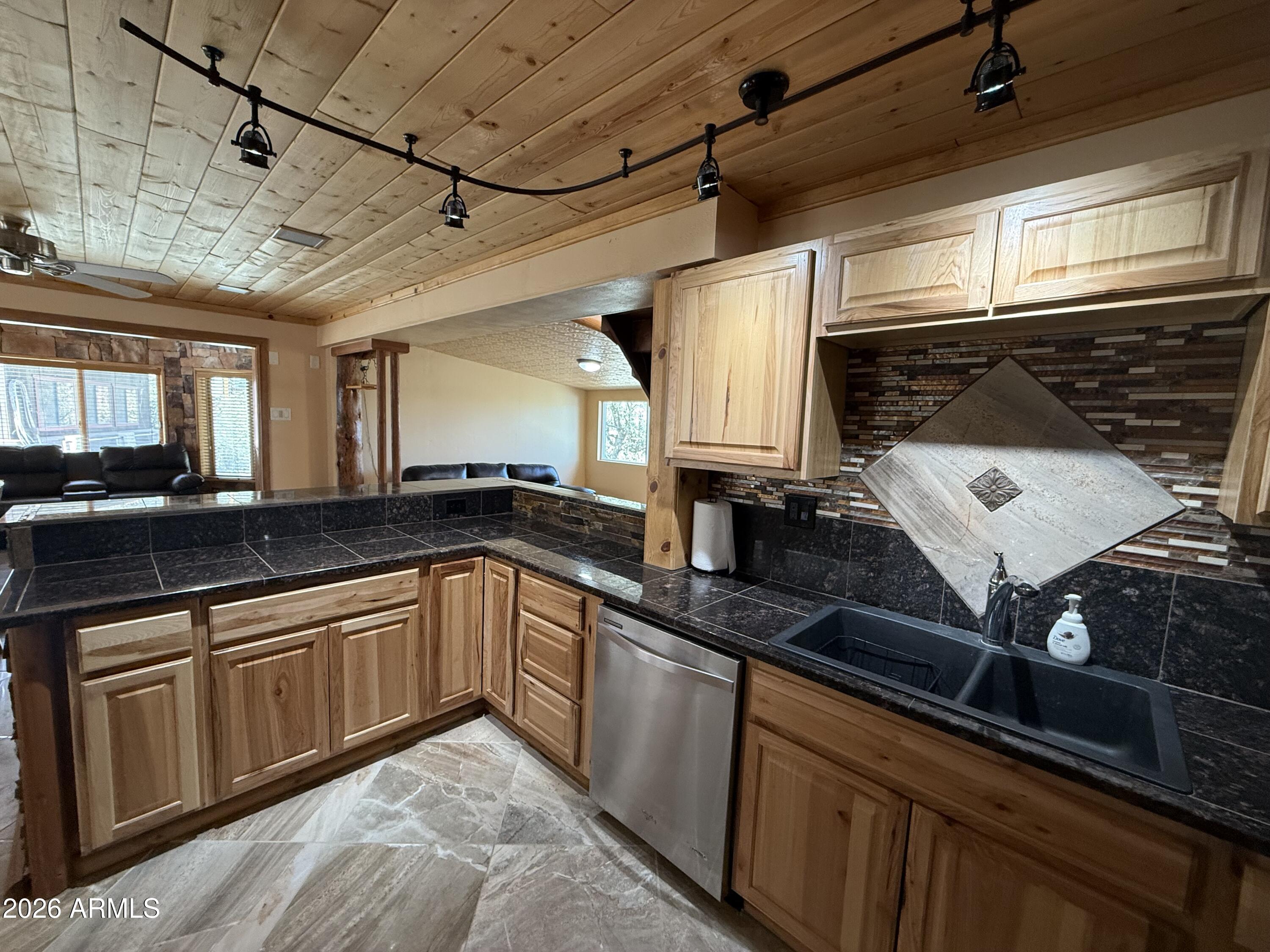 23338 Sunny South Road Crown King, AZ 86343 - Photo 2 of 32 a kitchen with a sink and cabinets
