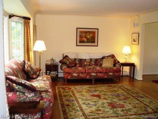 Living Room with bay window
