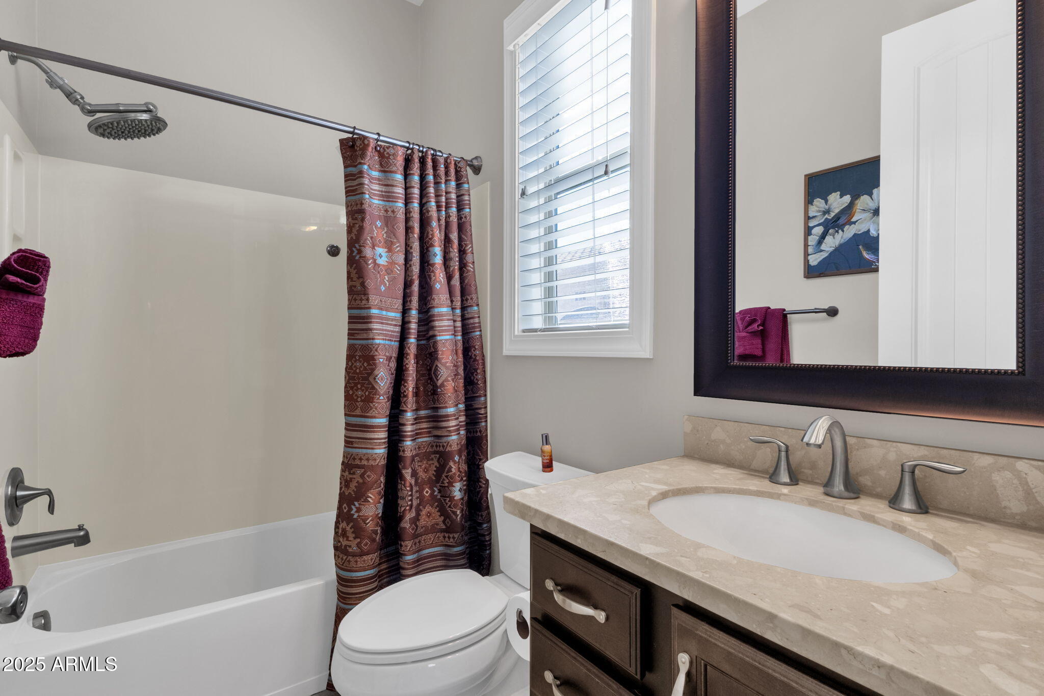 22322 East Rosa Road Queen Creek, AZ 85142 - Photo 38 of 83 a bathroom with a granite countertop sink toilet and shower