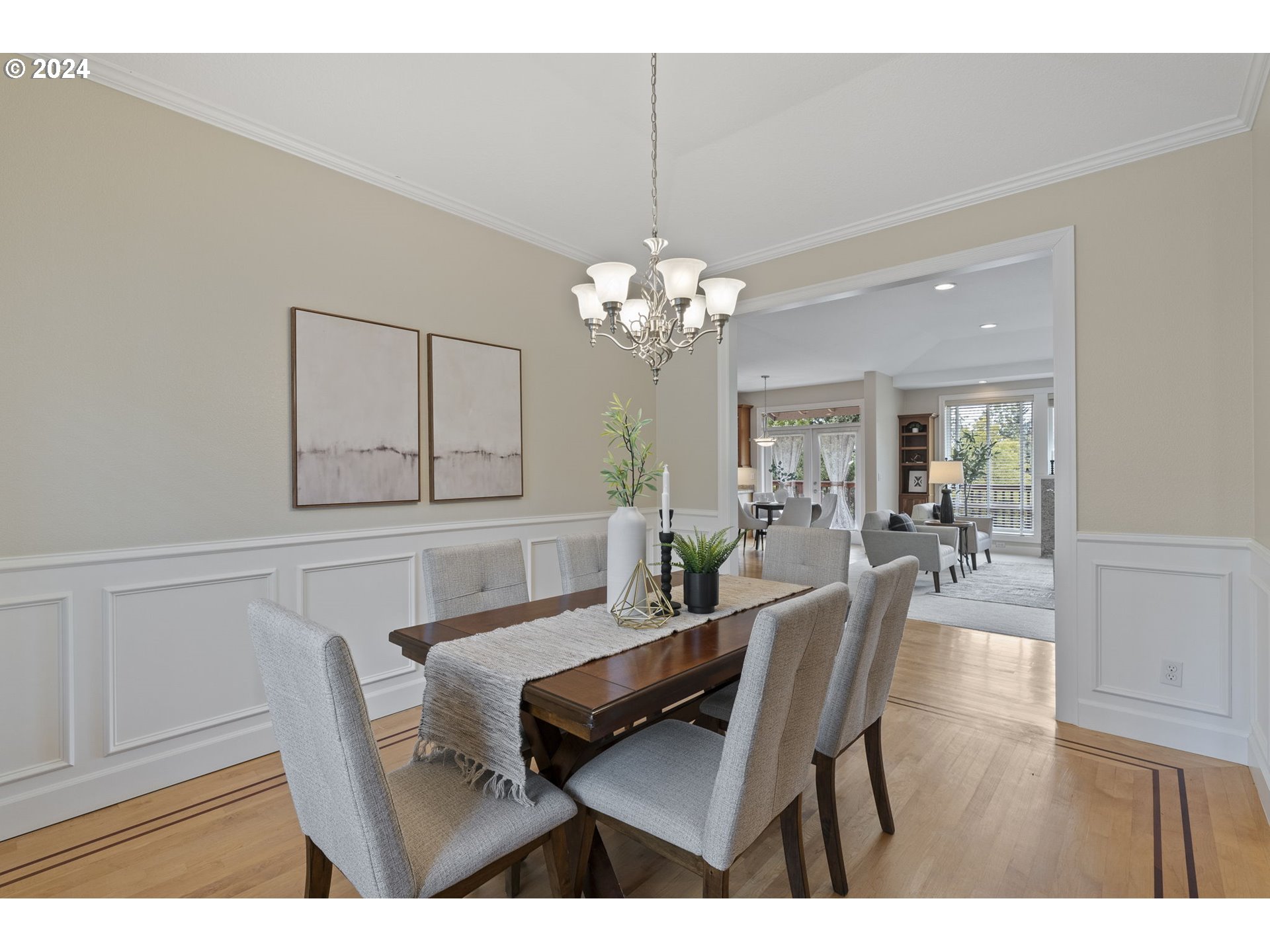 2250 Crestview Drive West Linn, OR 97068 - Photo 13 of 48 a view of a dining room with furniture and chandelier