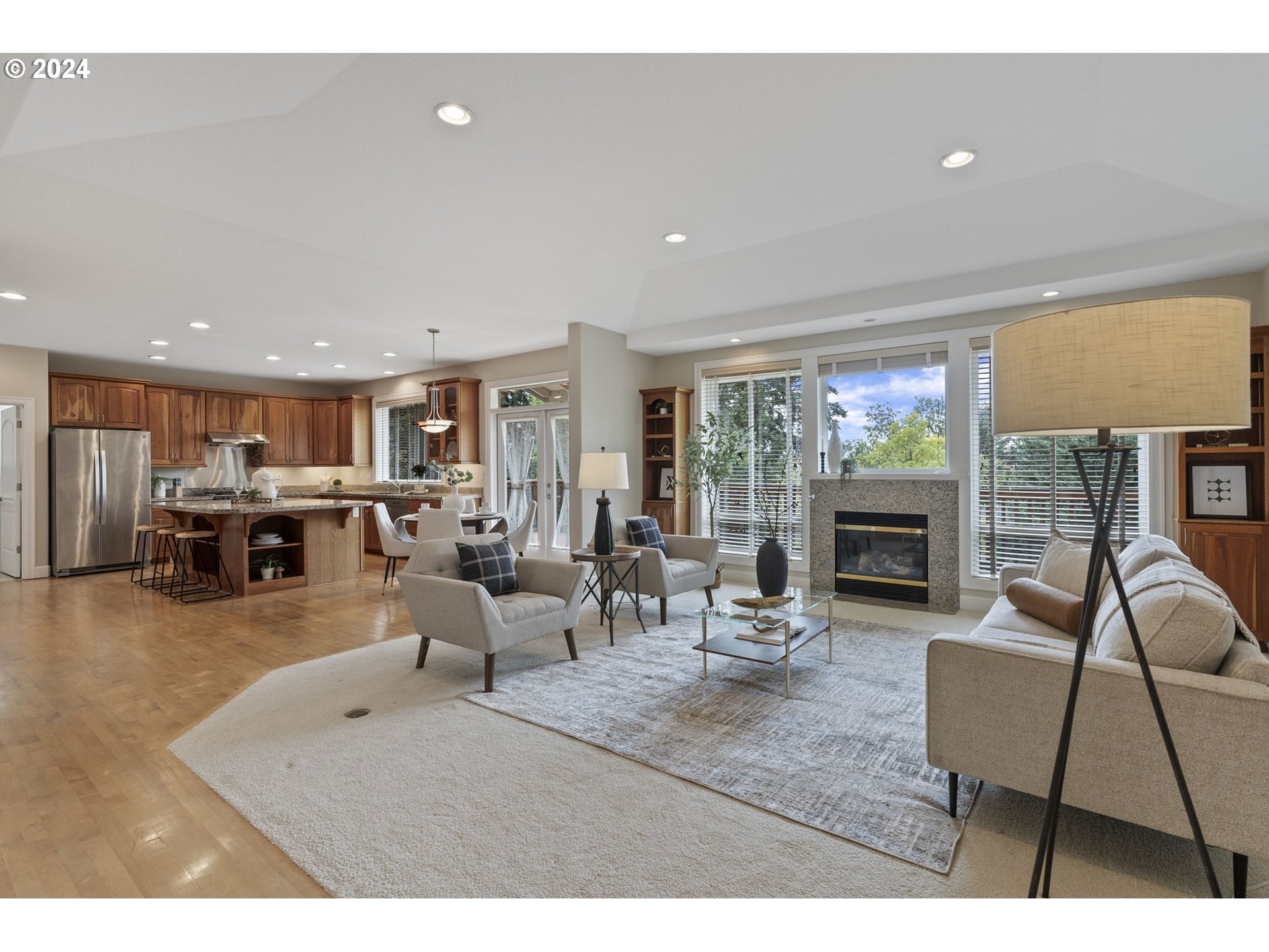 2250 Crestview Drive West Linn, OR 97068 - Photo 17 of 48 a living room with furniture and a fireplace