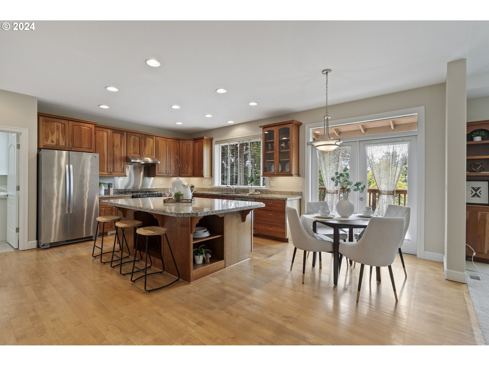 2250 Crestview Drive West Linn, OR 97068 - Photo 18 of 48 a view of a dining room with furniture window and outside view