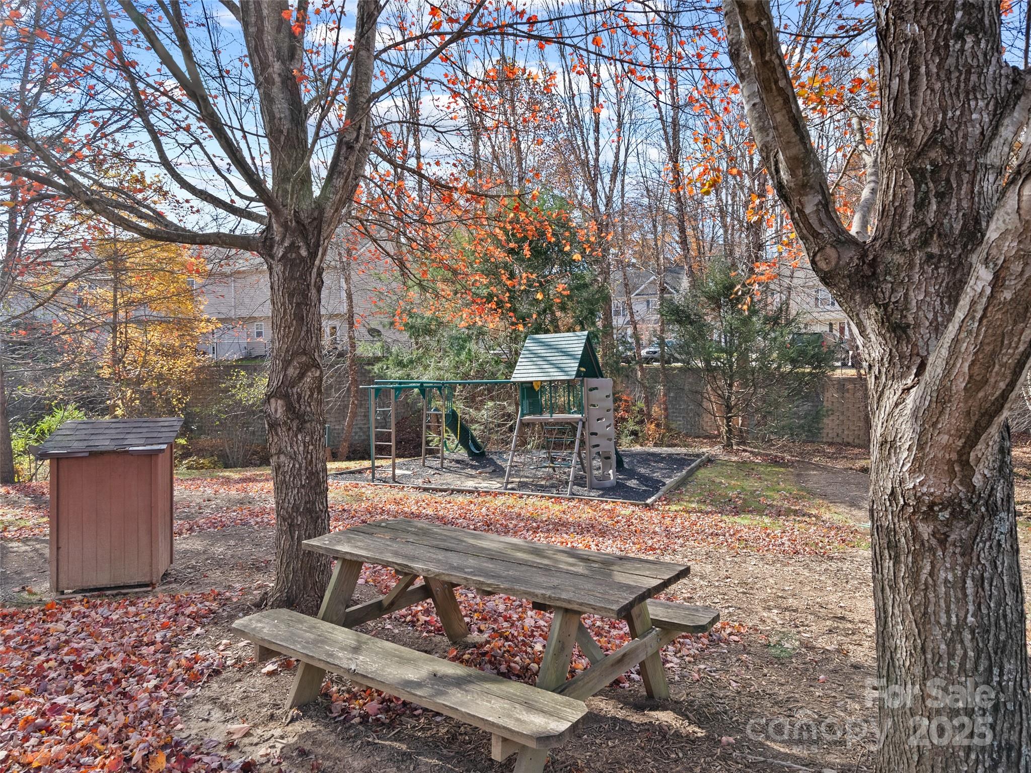 24 Torrington Avenue Fletcher, NC 28732 - Photo 29 of 32 a view of a backyard with large trees