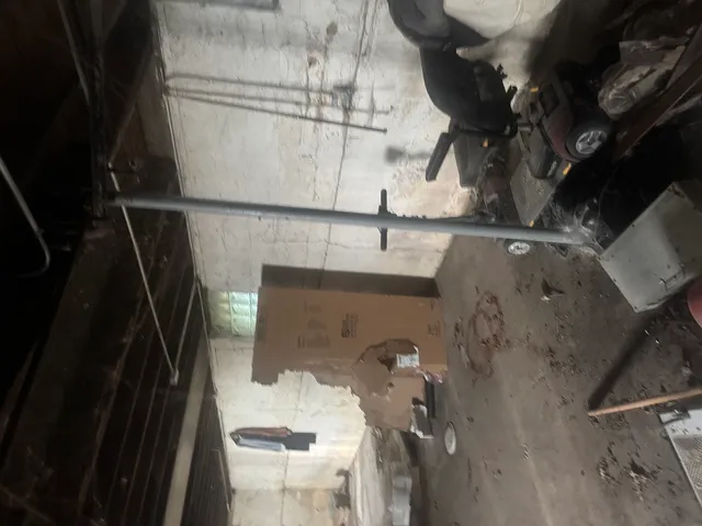 a close view of water heater room