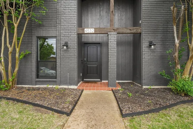 a front view of a house