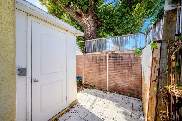 a view of wooden fence