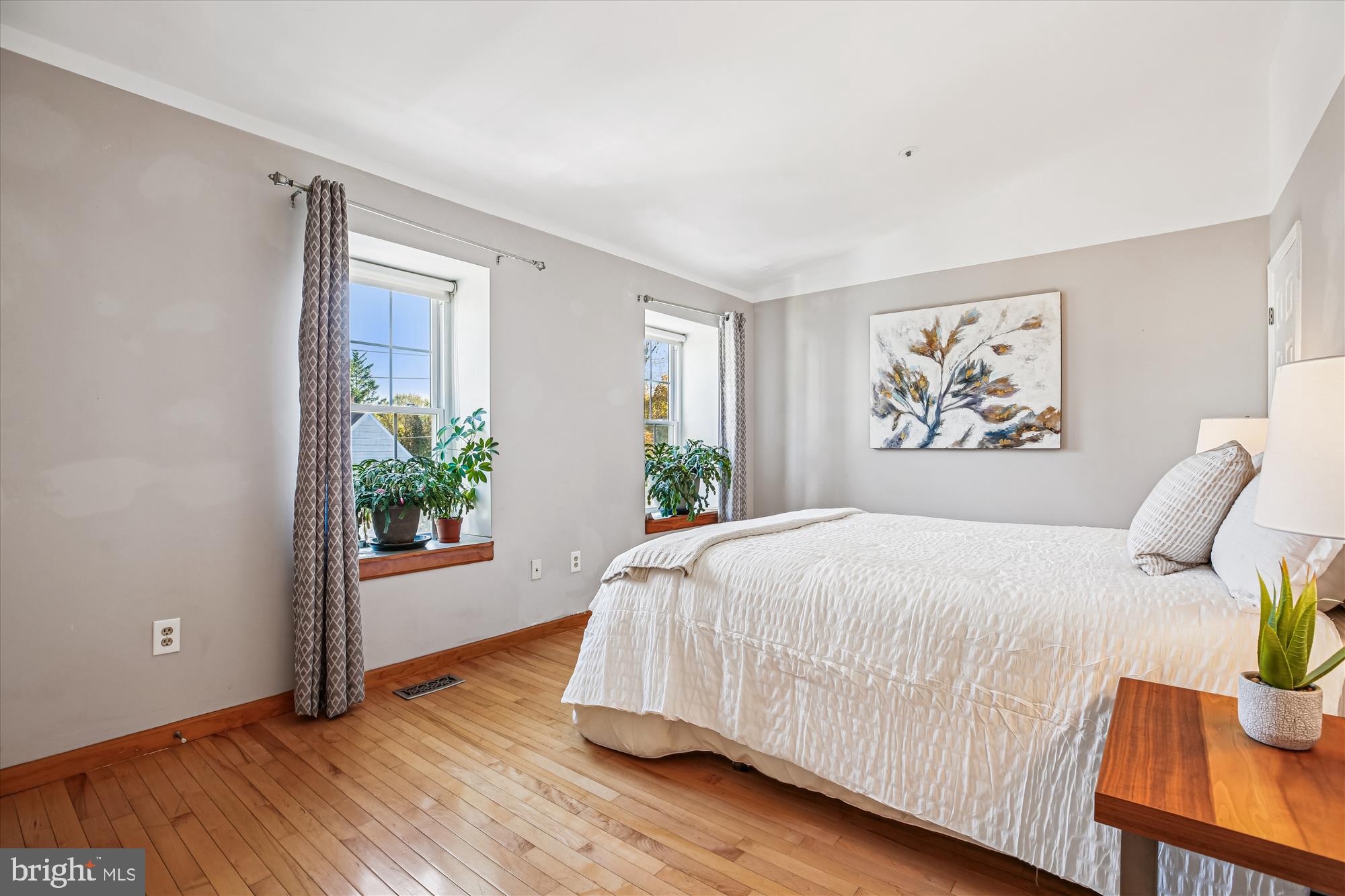 30 Spring Street Gaithersburg, MD 20877 - Photo 27 of 41 Primary Bedroom w/ Large Windows & Hardwood Floors