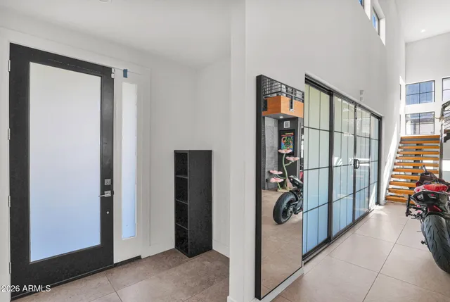 a view of a livingroom with the furniture