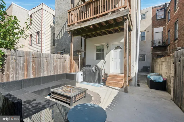 a view of outdoor seating space