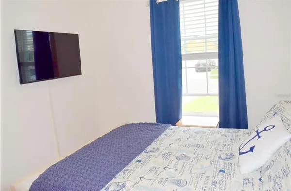 a view of a bedroom