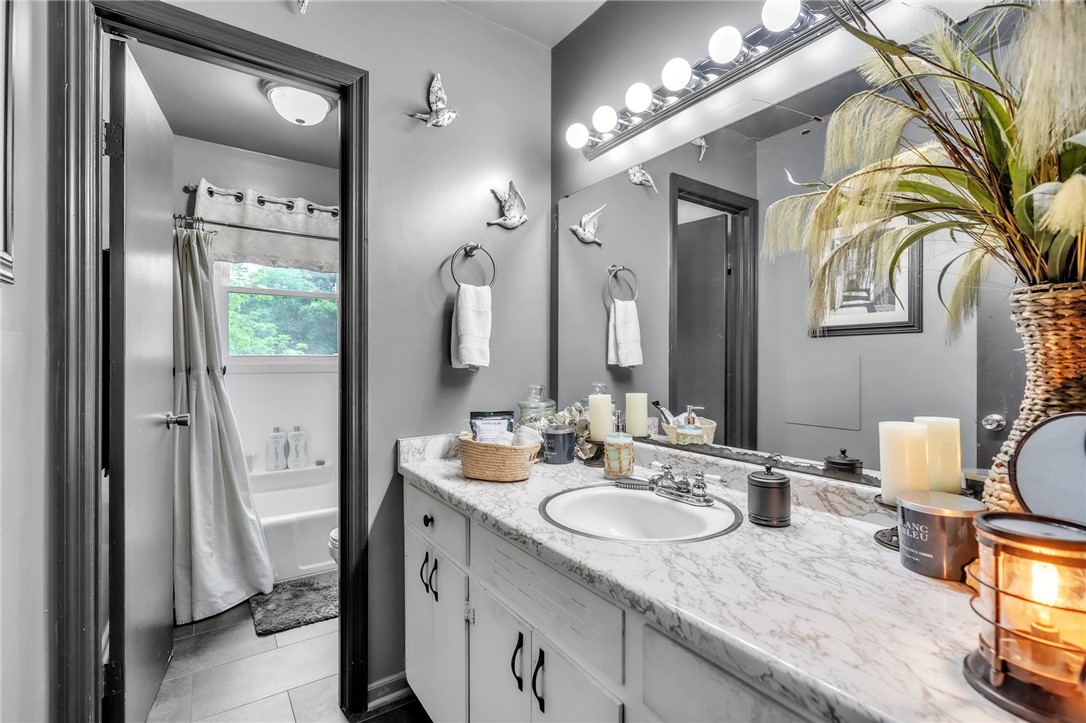 722 Lay Bridge Road Central, SC 29630 - Photo 17 of 32 This bathroom features a sleek vanity, offering both style and everyday functionality.
