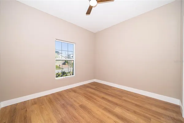 an empty room with a window