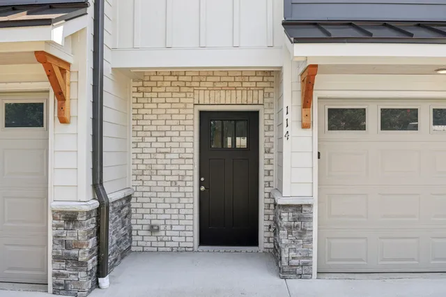 a view of front door of house