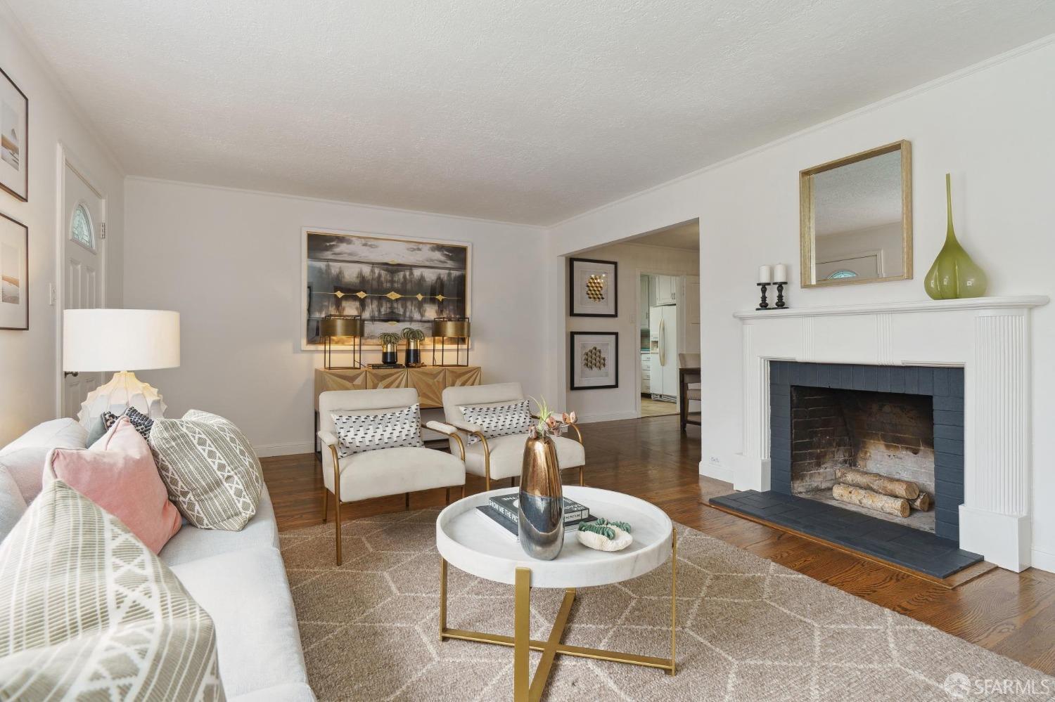 512 Macarthur Drive Daly City, CA 94015 - Photo 8 of 53 a living room with furniture and a fireplace