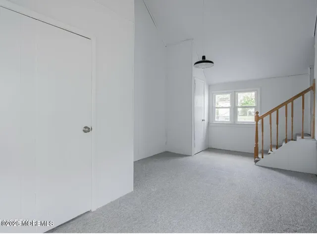 a view of a room with rack on the wall