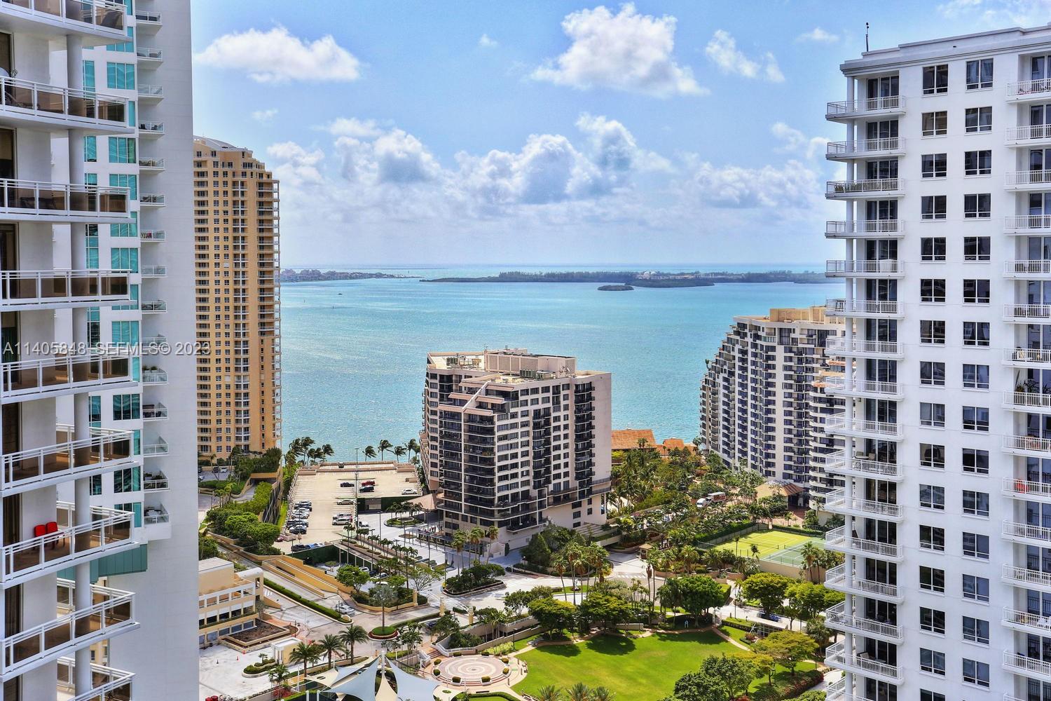 901 Brickell Key Boulevard, Unit 2903 Miami, FL 33131 - Photo 29 of 31 a view of a building with a lake view