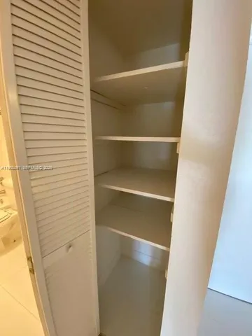 a close view of closet