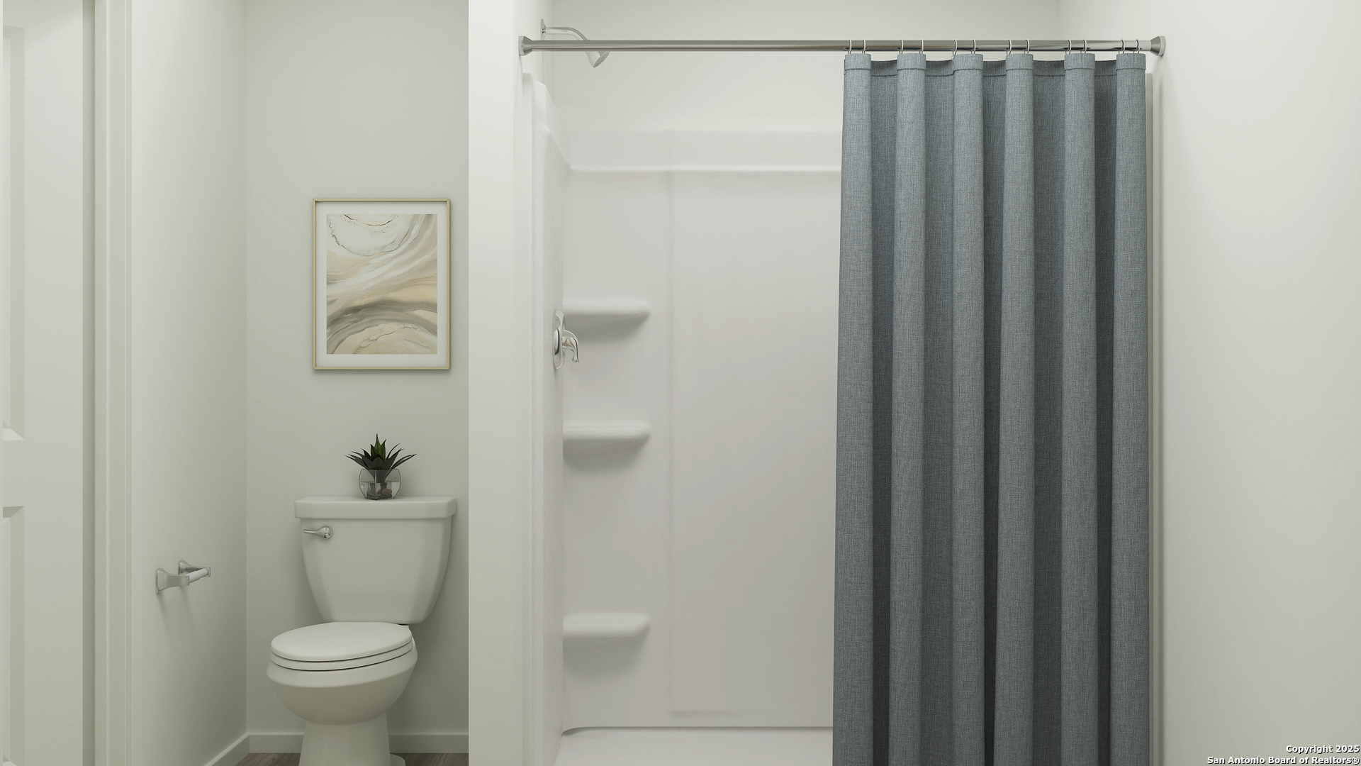 409 Moscato Road New Braunfels, TX 78130 - Photo 17 of 28 a bathroom with a toilet and a shower